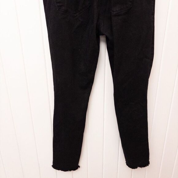 Blanqi Maternity Denim Jeans Black Skinny Over-Belly Panel Distressed Size 14 - Picture 7 of 9